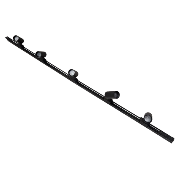 ŠINSKI KUTNI SET 2M+5 REFLEKORA GU10 CRNA