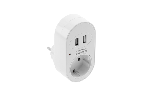 PRIKLJUČNICA ŠUKO + 2XUSB