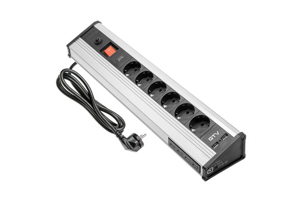 Prijenosna utičnica s prekidačen 6xšuko 6xUSB