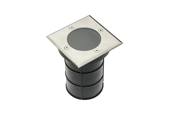 Ugradna podna svjetiljka Alfa IP67 GU10 inox kocka