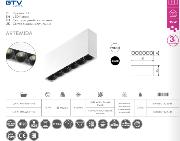 NADGRADNA SVJETILJKA ARTEMIDA 15W - Image 2
