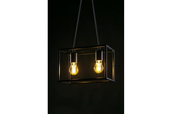 VISEĆA SVJETILJKA DIU 2XE27 CRNA IP20 - Image 2