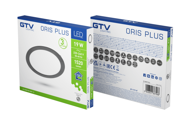 UGRADNI OKRUGLI LED PANEL ORIS 19W CRNI - Image 2