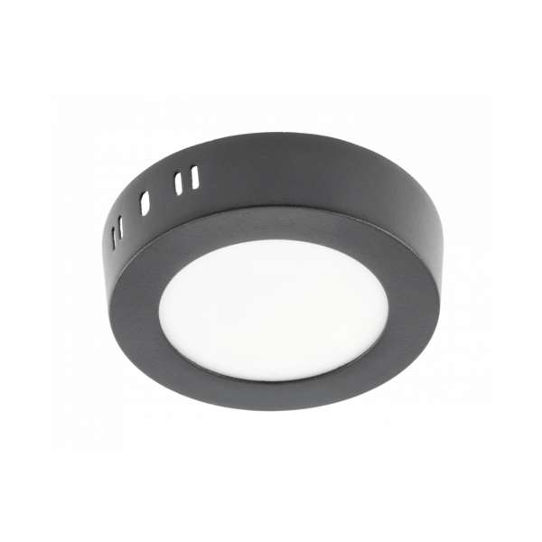 NADGRADNI OKRUGLI LED PANEL ORIS 7w 3000k CRNI