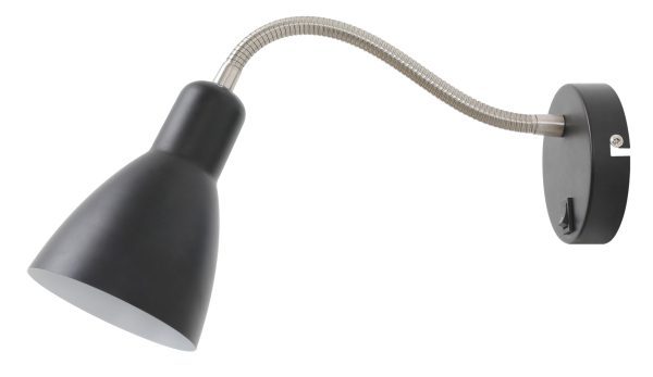 ZIDNA SVJETILJKA ETORE E27 CRNA IP20