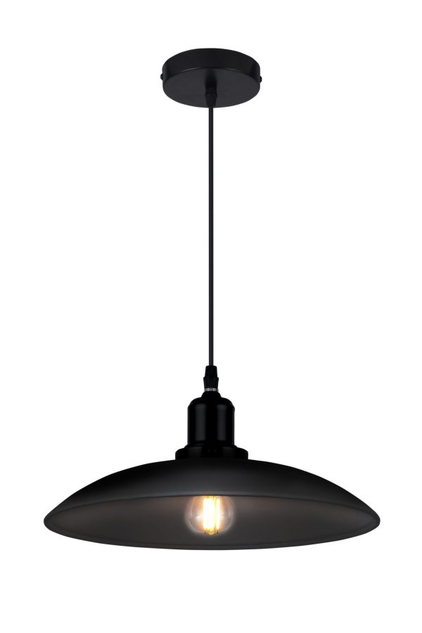 VISEĆA SVJETILJKA HORIZON E27 CRNA IP20