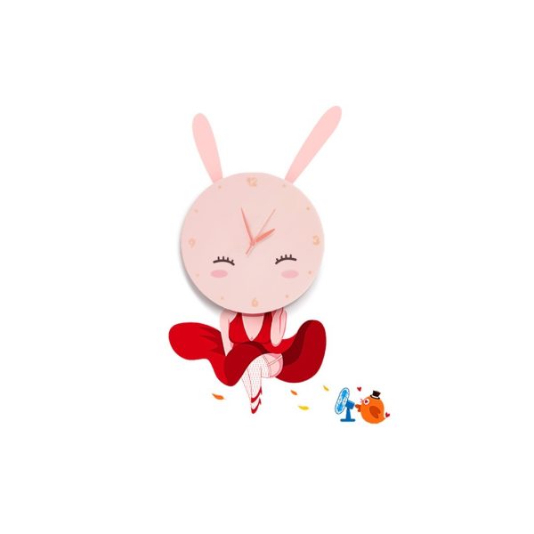 Dječja lampa BUNNY LED CLOCK 0.6W LED