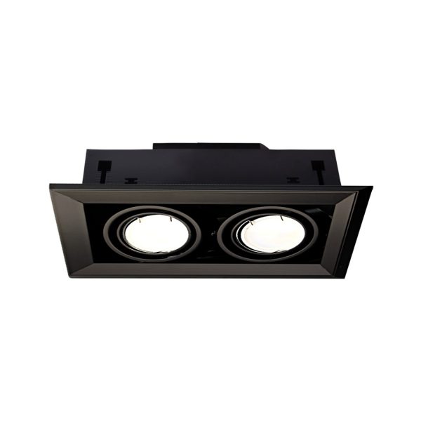 UGRADNA SVJETILJKA BLOCCO CRNA 2x7W GU10 LED