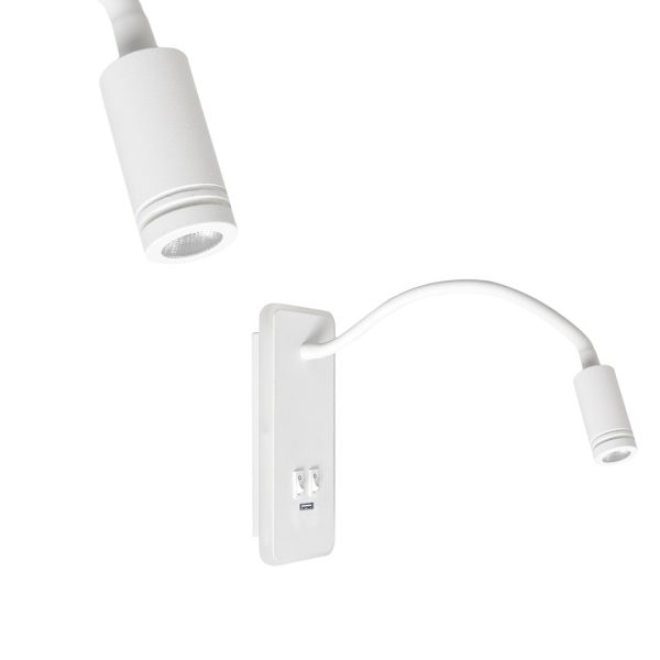 BAZA 8W+2W BIJELA noćna lampa