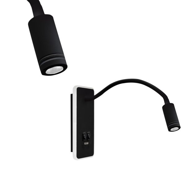 BAZA 8W+2W CRNA noćna lampa