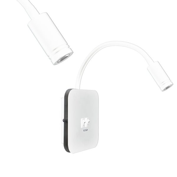 BAZA 8W+2W BIJELA noćna lampa