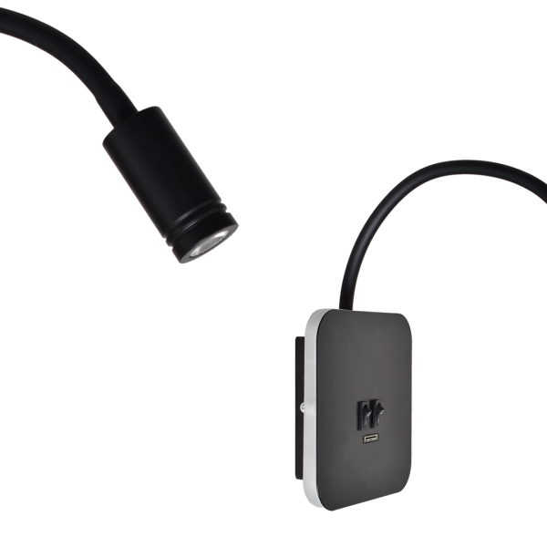 BAZA 8W+2W CRNA noćna lampa