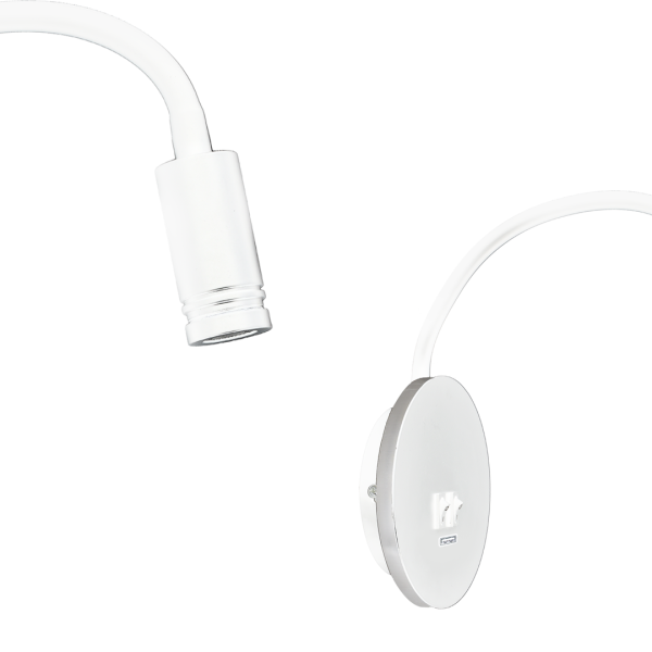 BAZA 8W+2W BIJELA noćna lampa
