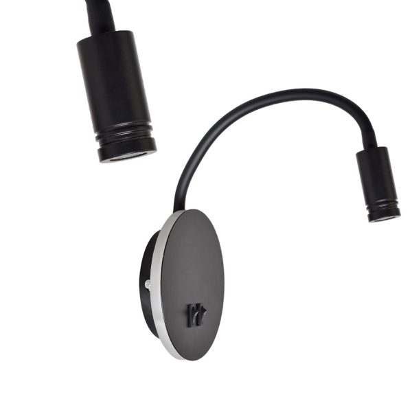 BAZA 8W+2W CRNA noćna lampa