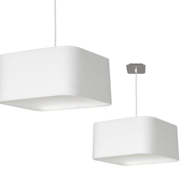 NAPOLI BIJELA/KROM viseća lampa 1xE27
