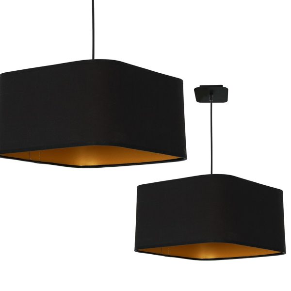 NAPOLI BLACK/GOLD viseća lampa 1xE27