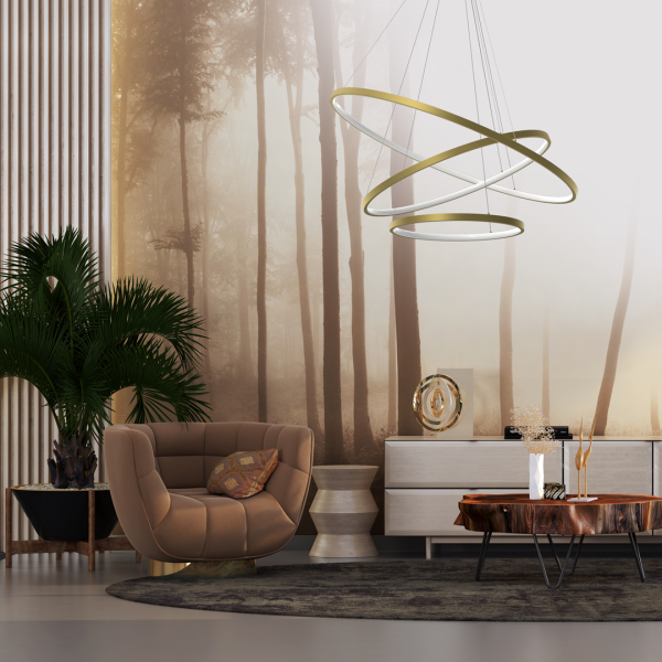 LED viseća svjetiljka ROTONDA GOLD 93W - Image 2