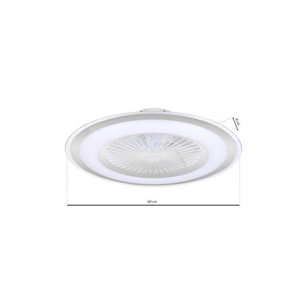 ZONDA SILVER 48W LED stropna svjetiljka s ventilatorom - Image 6