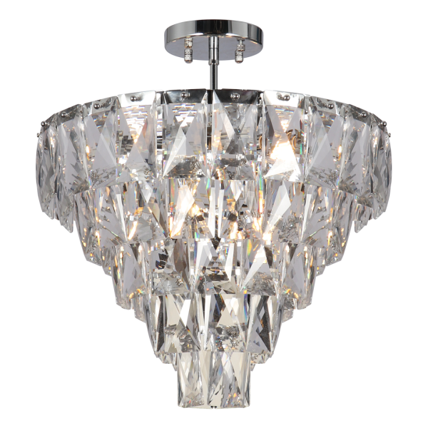 CHELSEA CHROME stropna svjetiljka 6xE14