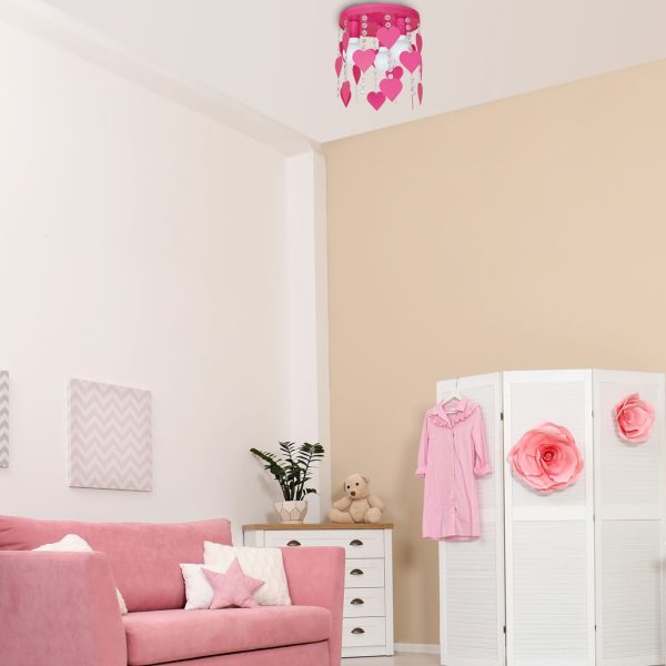 CORAZON PINK Stropna svjetiljka 3xE27