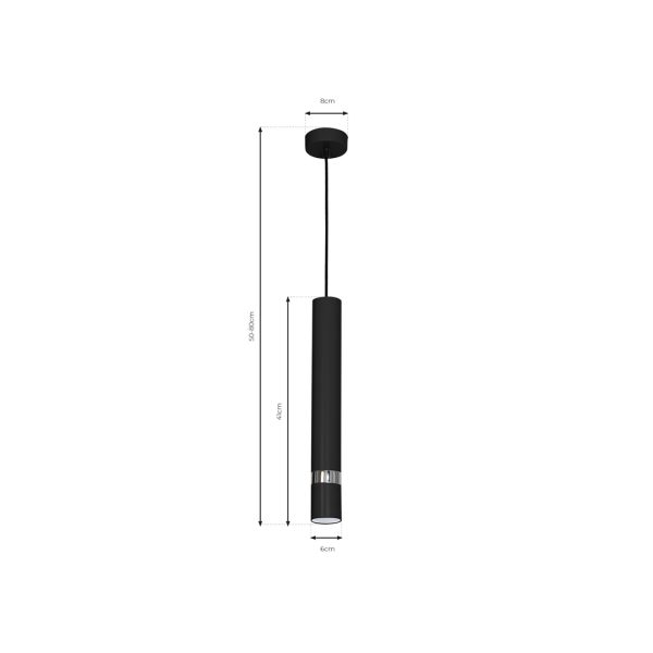 JOKER CRNI/KROM 1xGU10 viseća lampa - Image 6