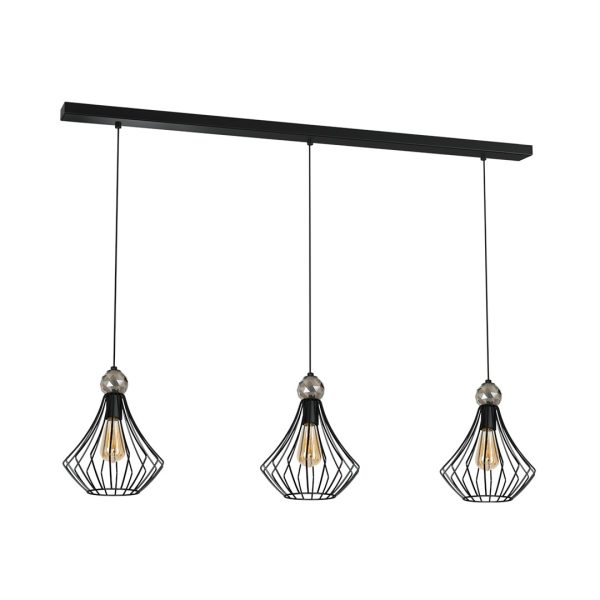JEWEL BLACK viseća lampa 3xE27