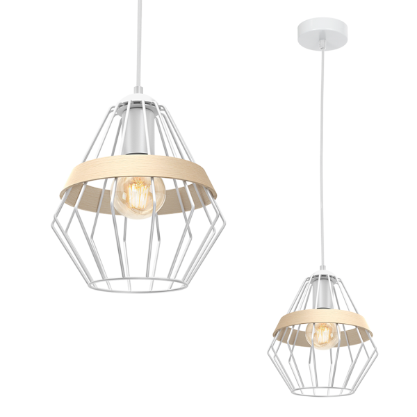 Viseća lampa CLIFF WHITE 1xE27