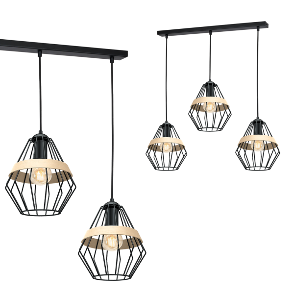 CLIFF BLACK viseća lampa 3xE27
