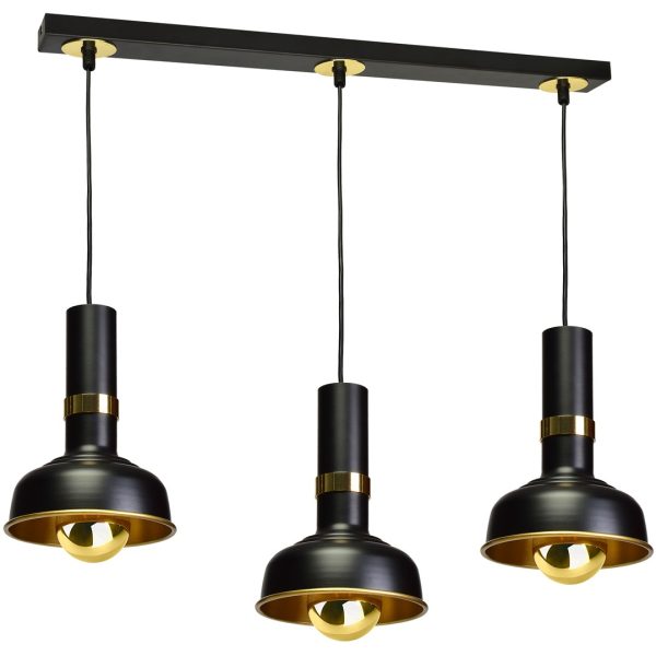 MARGO BLACK/GOLD viseća lampa 3xE27