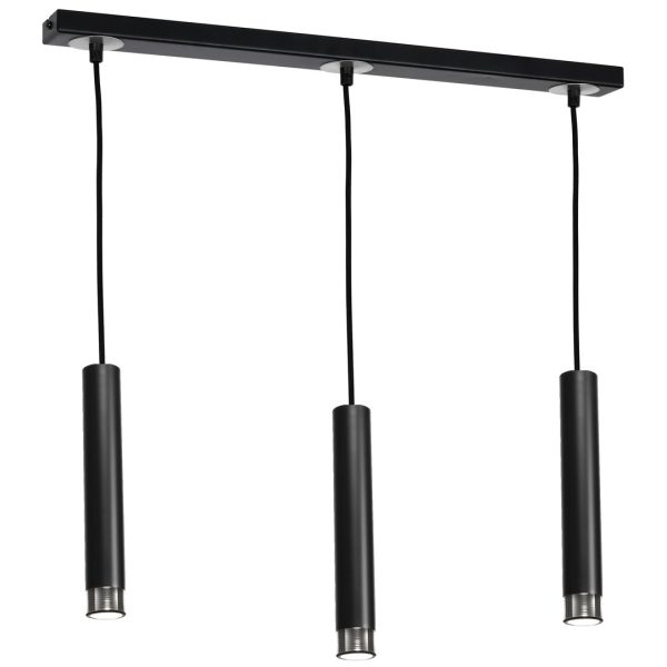 DANI CRNI/KROM 3xGU10 viseća lampa