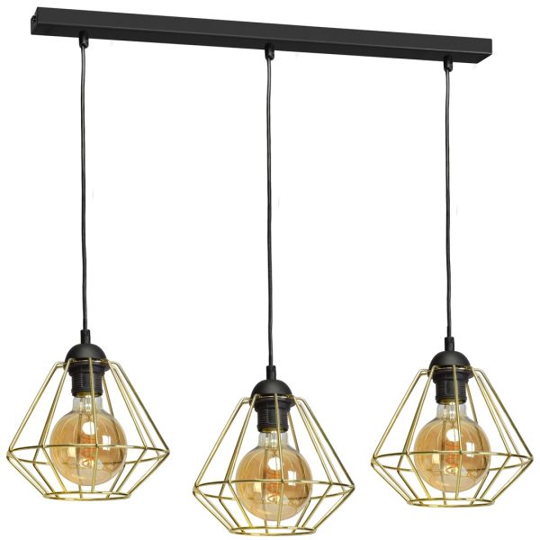 Lampa viseća LUPO BLACK/GOLD 3xE27