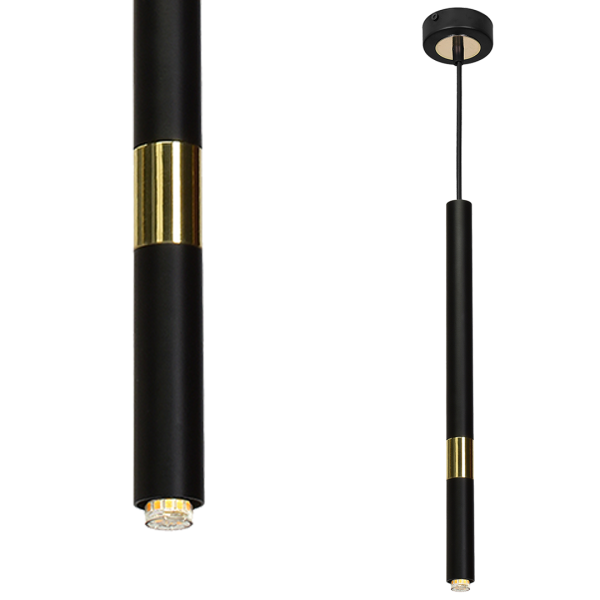Lampa viseća MONZA BLACK/GOLD 1xG9 8W