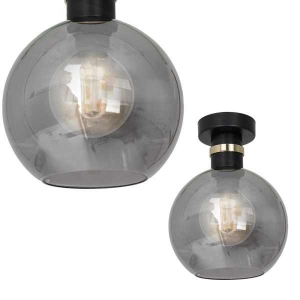 Lampa stropna OMEGA BLACK / GOLD 1xE27