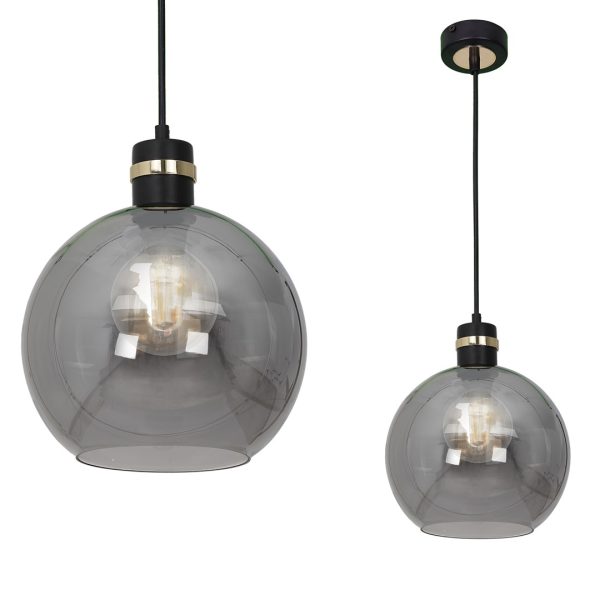 OMEGA BLACK/GOLD viseća lampa 1xE27