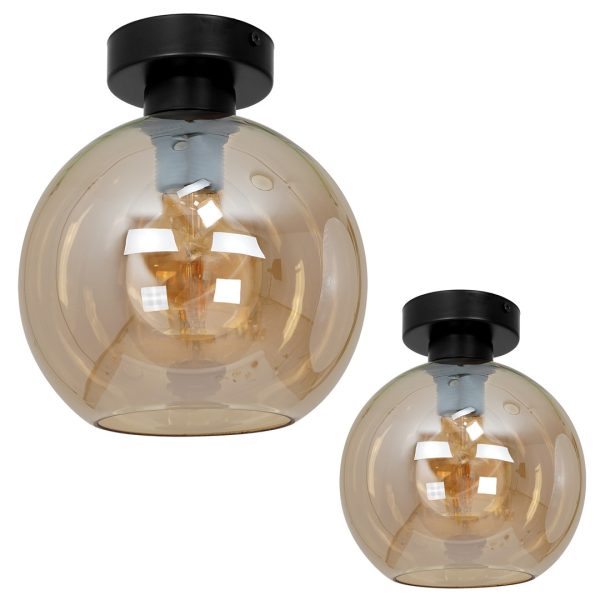 Stropna svjetiljka SOFIA AMBER 1xE27