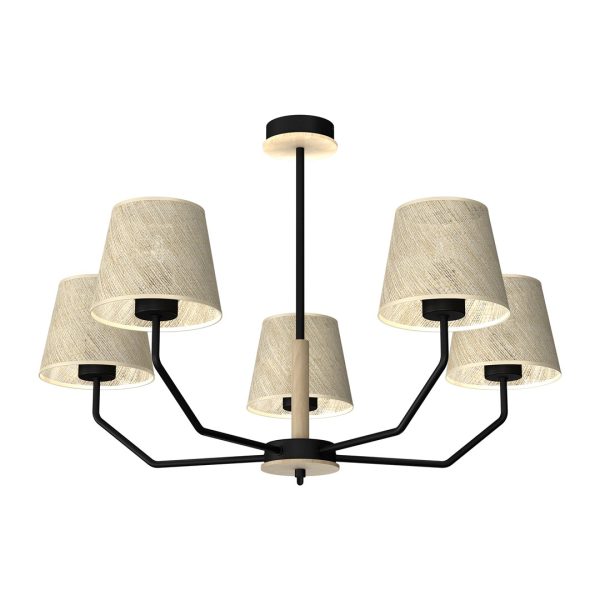 Viseća lampa ETNA crna 5xE27
