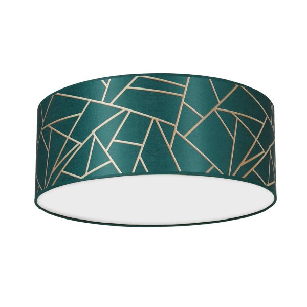 Lampa sufitowa ZIGGY GREEN Gold/Bottle green  2xE27  ?40cm