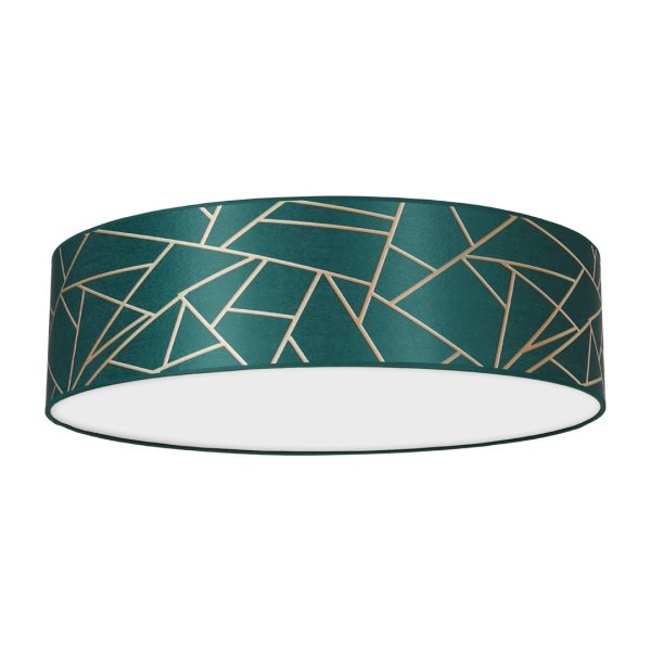 Lampa sufitowa ZIGGY GREEN Gold/Bottle green 3xE27 ?50cm