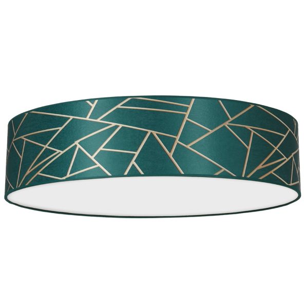 Lampa sufitowa ZIGGY GREEN Gold/Bottle green 3xE27 ?60cm