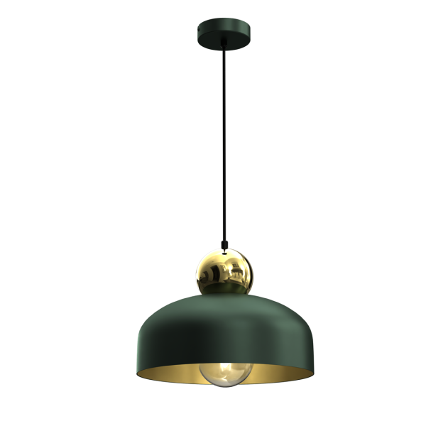 HARALD GOLD/GREEN Viseća svjetiljka 1xE27