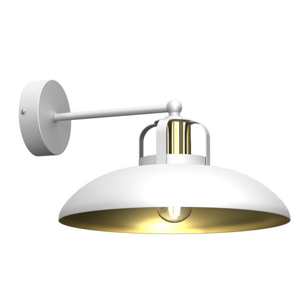FELIX WHITE/GOLD zidna lampa 1xE27