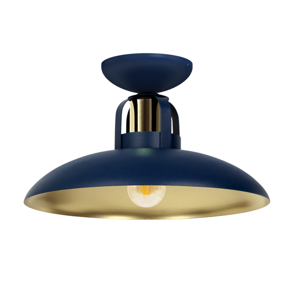 Stropna svjetiljka FELIX NAVY BLUE/GOLD 1xE27