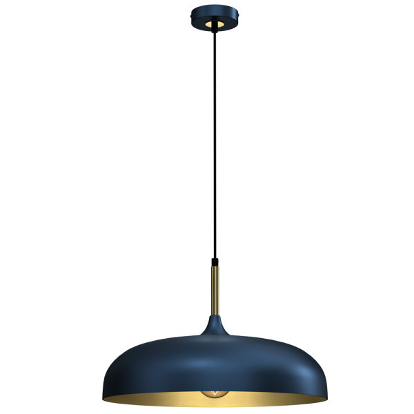 LINCOLN BLUE/GOLD viseća lampa 1xE27 45cm