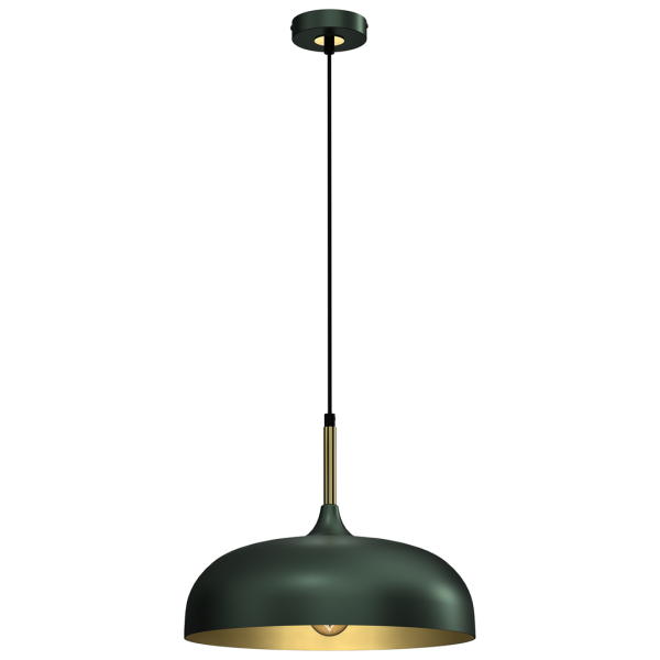 LINCOLN GREEN/GOLD viseća lampa 1xE27 35cm