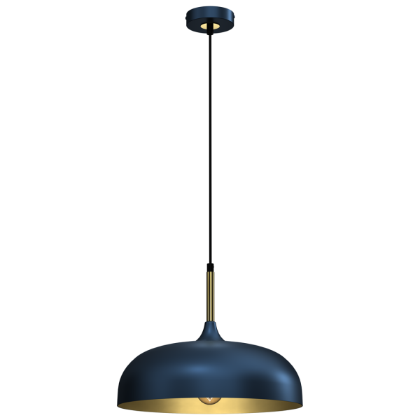 LINCOLN BLUE/GOLD viseća lampa 1xE27 35cm