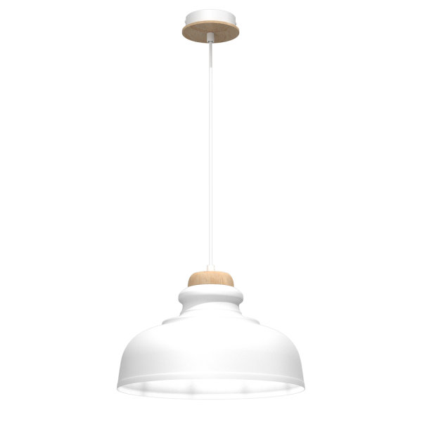 Lampa wisząca ASMUND WHITE1xE27 30cm