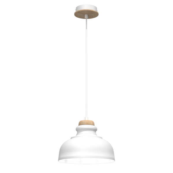 Lampa wisząca ASMUND WHITE1xE27 20cm