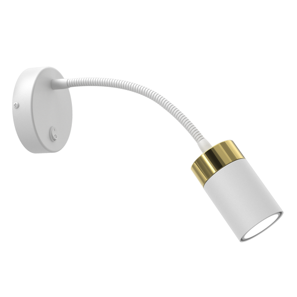 Zidna flex JOKER WHITE/GOLD 1xGU10 s prekidačem