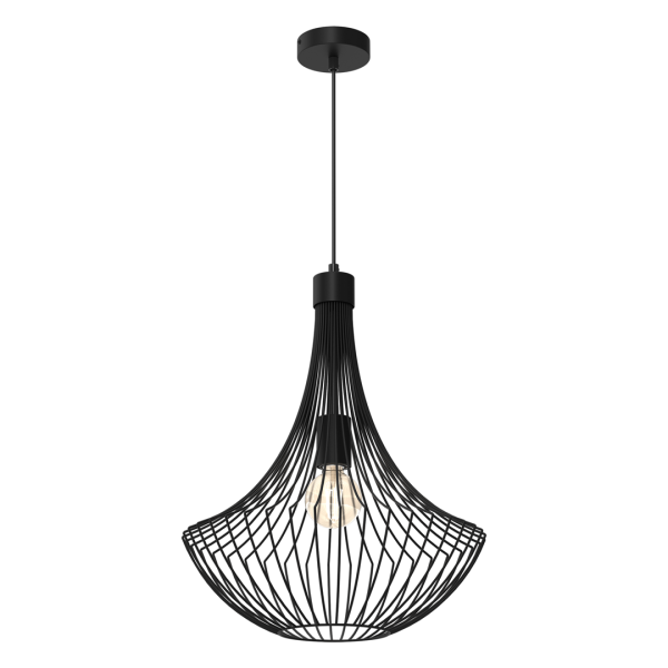 CESTA CRNA viseća lampa 1xE27