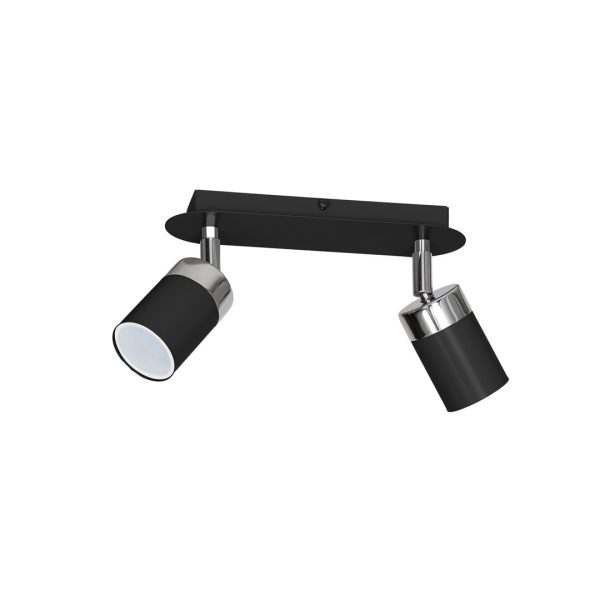 Lampa stropna JOKER BLACK/CHROME 2xGU10